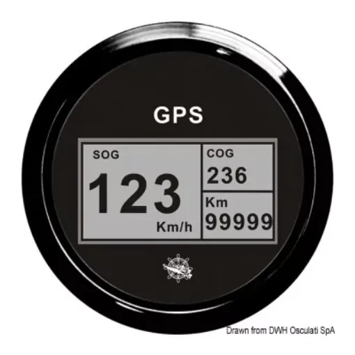 Picture of Speedometer compass mile counter GPS black - black