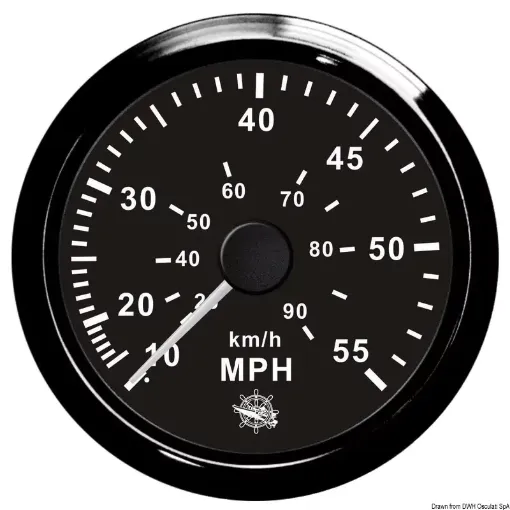 Picture of Pitot speedometer 0 - 55 MPH black - black