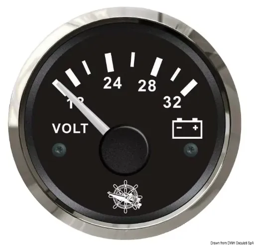 Picture of Voltmeter 18 - 32 V black - glossy - 18 - 32V - 51 - 45 - 24 - 45