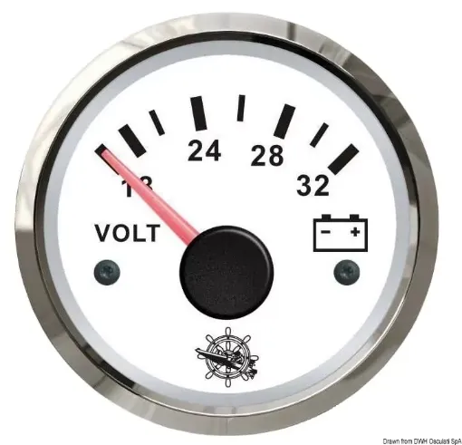 Picture of Voltmeter 18 - 32 V white - glossy