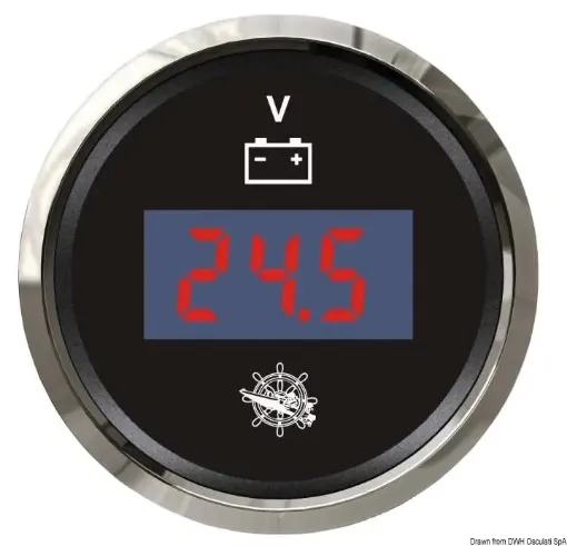 Picture of Digital voltmeter 8 - 32 V black - glossy