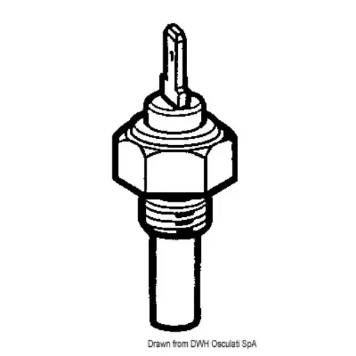 Picture of Water temperature sensor 70° - 120° with grounded poles - VDO