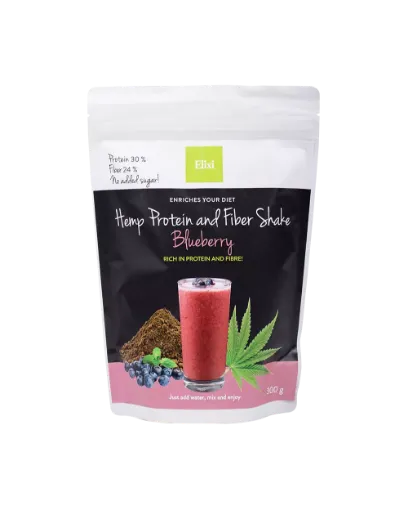 Picture of Hemp protein and fibre blueberry shake - Elixi