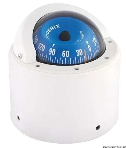 Picture of BH3/AVB compass 3" white/blue - Riviera