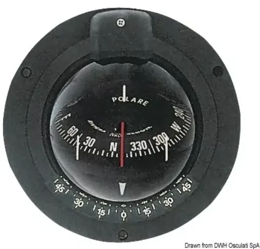 Picture of BP2 compass 4" - 5° scale black/black - Riviera