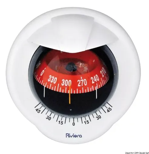 Picture of Pegasus compass 3" white/red - Riviera