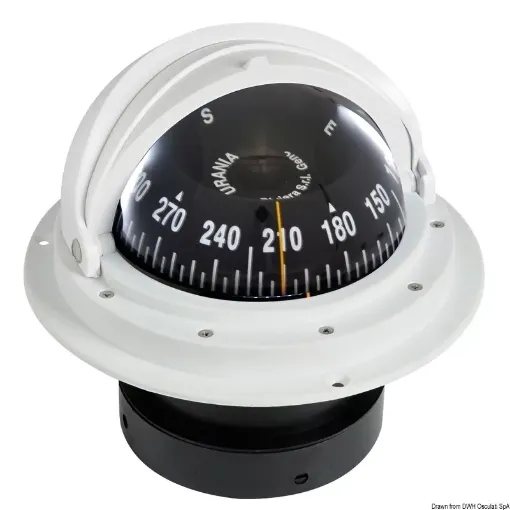 Picture of Compass 4" enveloping opening white/black front view - Riviera