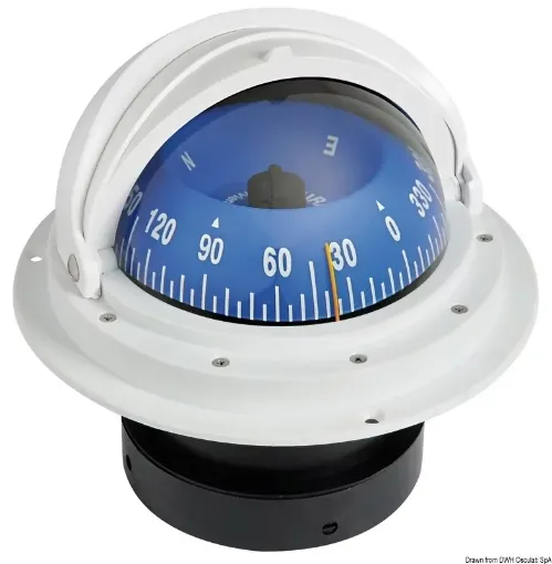 Picture of Compass 4" enveloping opening white/blue front view - Riviera