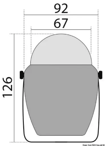 Picture of Compass 2"5/8 with bracket white/blue - Finder