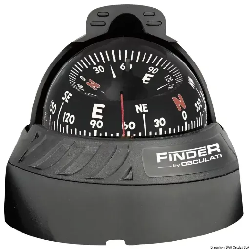 Picture of Compass 2"5/8 top - mounted black/black - Finder