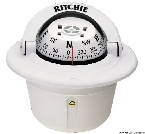 Picture of Explorer built - in compass 2"3/4 white/white - Ritchie