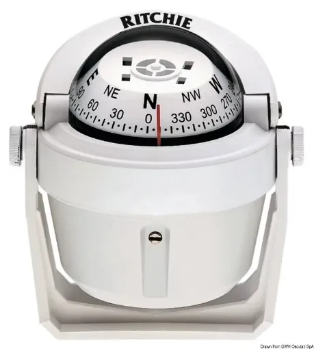 Picture of Explorer compass with bracket 2"3/4 white/white - Ritchie