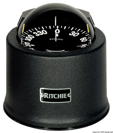 Picture of Globemaster compass with cover 5" black/black - Ritchie