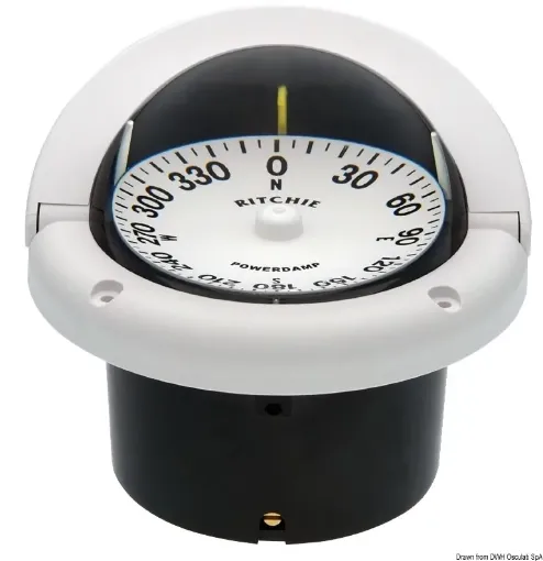 Picture of Helmsman built - in compass 3"3/4 white/white - Ritchie