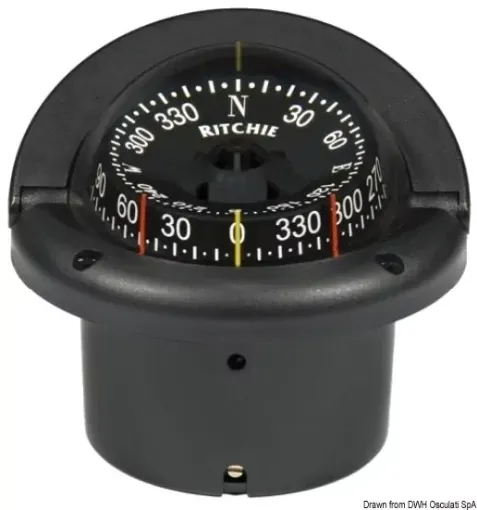 Picture of Helmsman 2 - dial compass 3"3/4 black/black - Ritchie