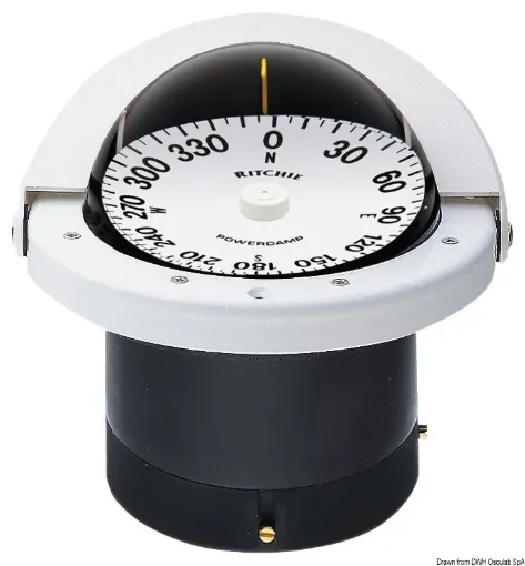 Picture of Navigator built - in compass 4"1/2 white/white - Ritchie