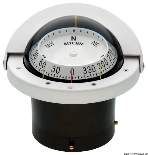 Picture of Navigator 2 - dial compass 4"1/2 white/white - Ritchie