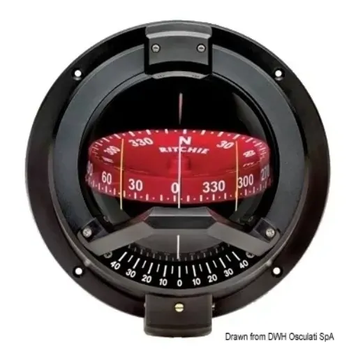 Picture of Venturi sail compass 3"3/4 (114 mm) black/red - Ritchie