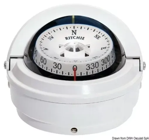 Picture of Voyager external compass 3" white/white - Ritchie