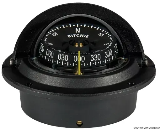 Picture of Wheelmark built - in compass 3" black/black - Ritchie