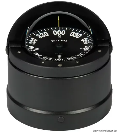 Picture of Wheelmark external compass 4"1/2 black/black - Ritchie