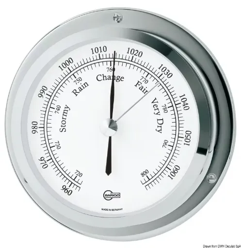 Picture of Star barometer chromed stainless steel - Barigo