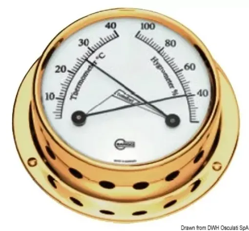 Picture of Tempo S polished hygro - thermometer - Barigo