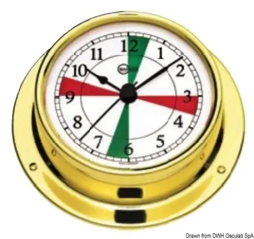 Picture of Tempo S polished clock with radio sectors - Barigo