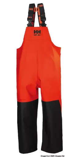 Picture of Storm rain BIB trousers orange/black M - Helly Hansen