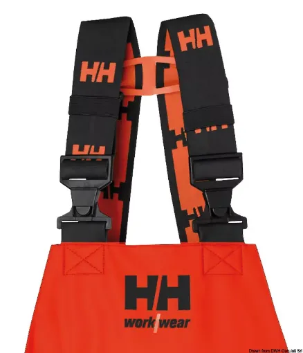 Picture of Storm rain BIB trousers orange/black L - Helly Hansen