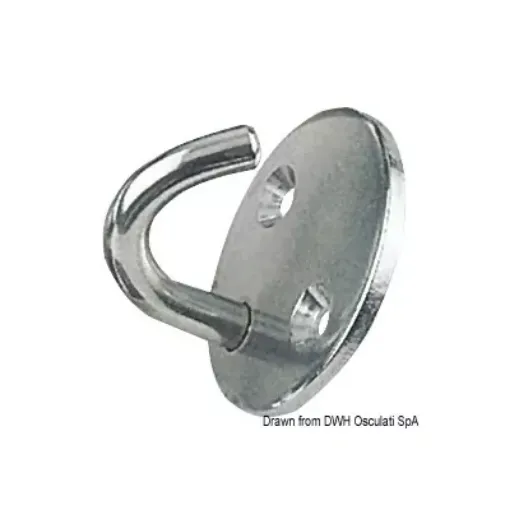 Picture of Round plate hook polished stainless steel 5 mm