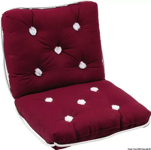 Picture of Cotton cushion with backrest bordeaux 430 x 750 mm - Bordeaux - 430x750cm