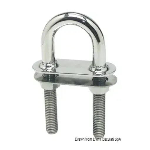 Picture of U - bolt conic fittings mirror - polished stainless steel 100x9.5mm