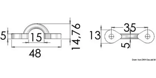 Picture of Stainless steel eye bridge 8x63 mm