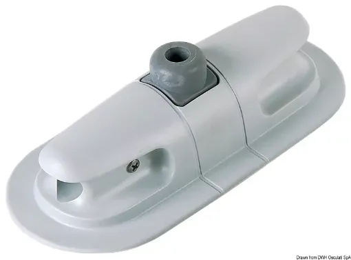 Picture of Grey oar crutch base 90 x 200 x 50 mm - Grey RAL 7035 - PVC