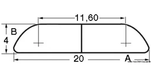 Picture of Semi - round AISI316 profile 20 mm