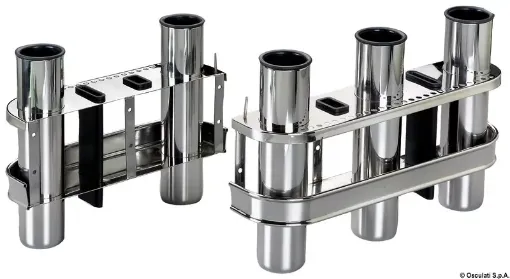 Picture of Stainless steel rod holder for bulkhead mounting 2 rods