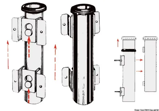 Picture of Removable fishing rod holder for bulkhead mounting