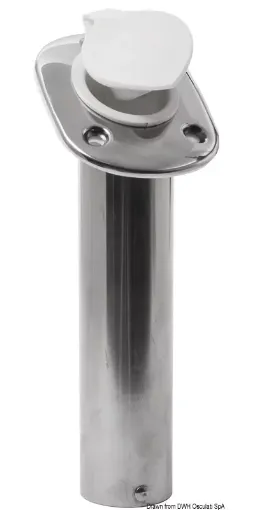 Picture of Flush - mount stainless steel rod holder 42 mm 60° with cap cover