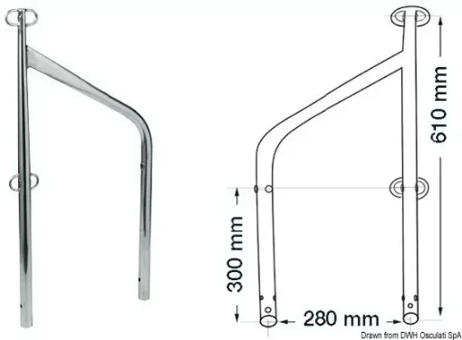 Picture of Twin stanchion for external bases