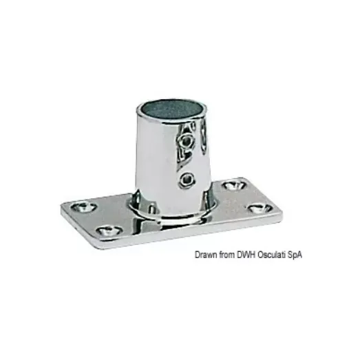 Picture of Pulpit socket rectangular AISI316 90° 22 mm - 90° - AISI316 Stainless steel - 22 - Straight