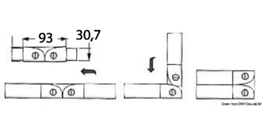 Picture of Opening hinge AISI316 35x2 mm