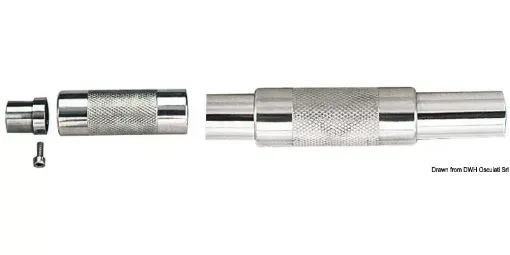 Picture of Telescopic closing hinge with spring AISI316 30x1.5mm