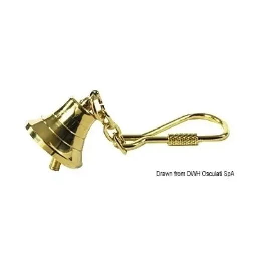 Picture of Polished brass bell keyring Pendant