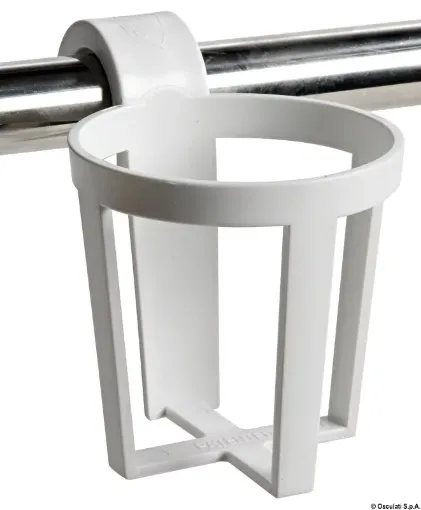 Picture of Plastic universal glass holder for snap - in mounting on pulpits and handrails