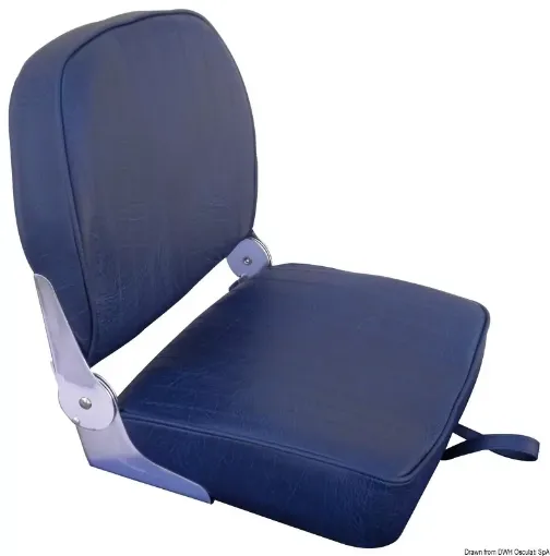 Picture of Seat with foldable back navy blue vinyl cushion