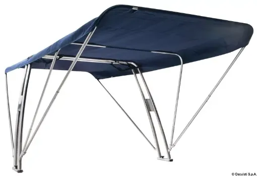 Picture of A - frame with folding awning 155x330 cm - 330 - 550 - BLUE - Stainless steel