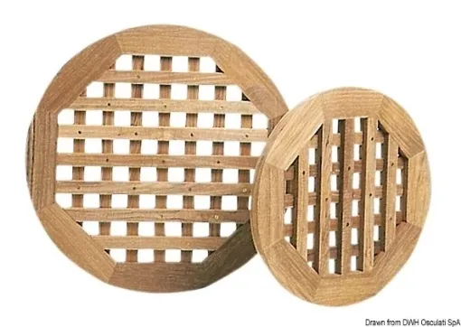 Picture of Teak round grating Ø 400 mm - Ø400 - Ø400 - 22