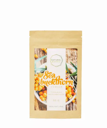 Picture of Sea buckthorn powder 100g ORGANIC - Natural Nordic - 100 - Wild sea buckthorn - Vegan - Organic