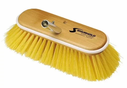 Picture of 10" Deck brush - medium yellow polystyrene - Shurhold